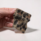 Zirkon Leopar Desenli Büyük Küpe