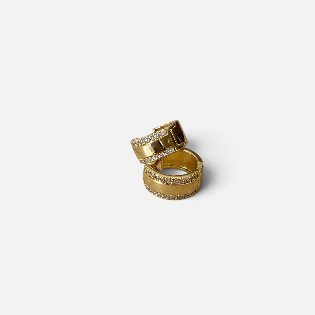 Adena Zirkon Taşlı Gold Halka Küpe