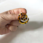 Leopar Desenli Spiral Küpe
