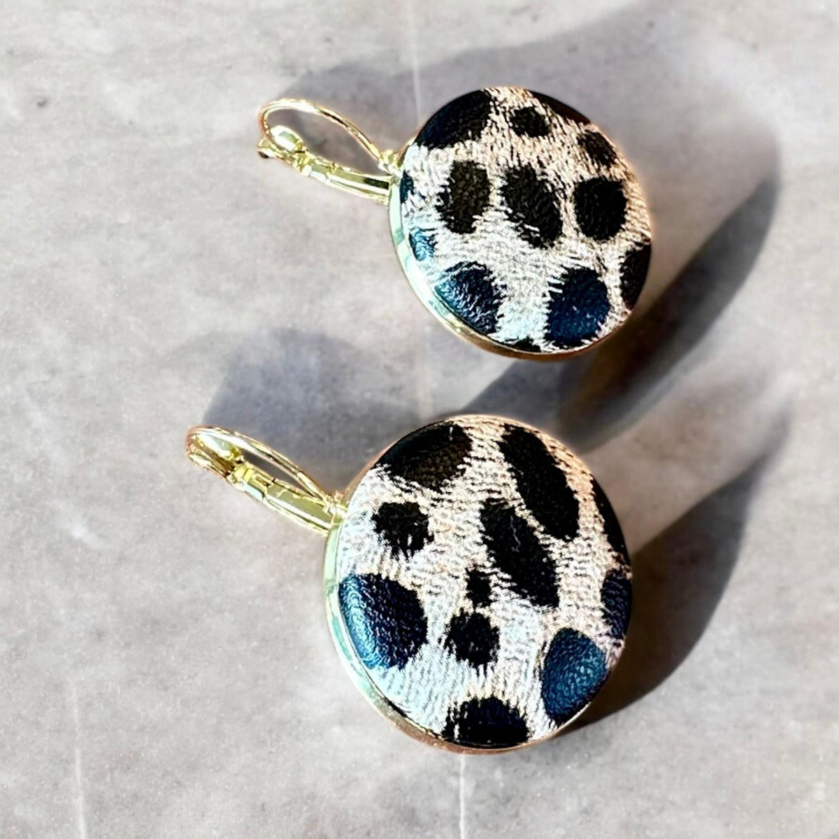 Leopar Desen Sallantılı Küpe