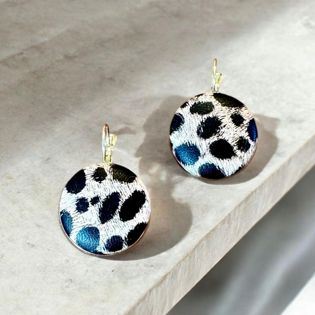 Leopar Desen Sallantılı Küpe
