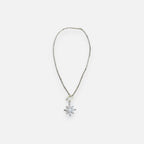 Jakris crystal North Star pendant necklace with an adjustable silver-tone chain and toggle clasp