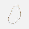 Jakris gold-plated brass chain necklace featuring minimalist spherical bead details for a delicate, elegant look.