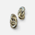 Jakris vintage-inspired gold-plated earrings featuring a thick chunky chain link design on a light background